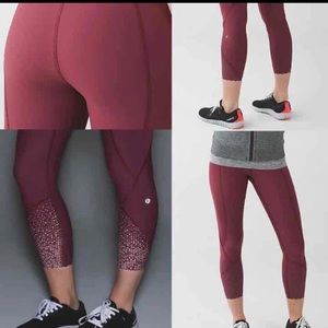 Lululemon Tight Stuff, Red, size 2. VGUC.